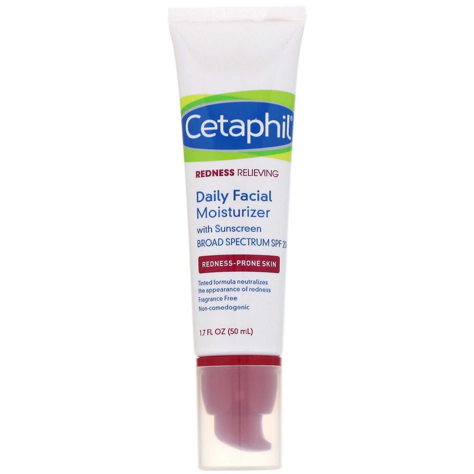 Cetaphil, Redness Relieving, Daily Facial Moisturizer, SPF 20, Neutral Tint, 1.7 fl oz (50 ml)