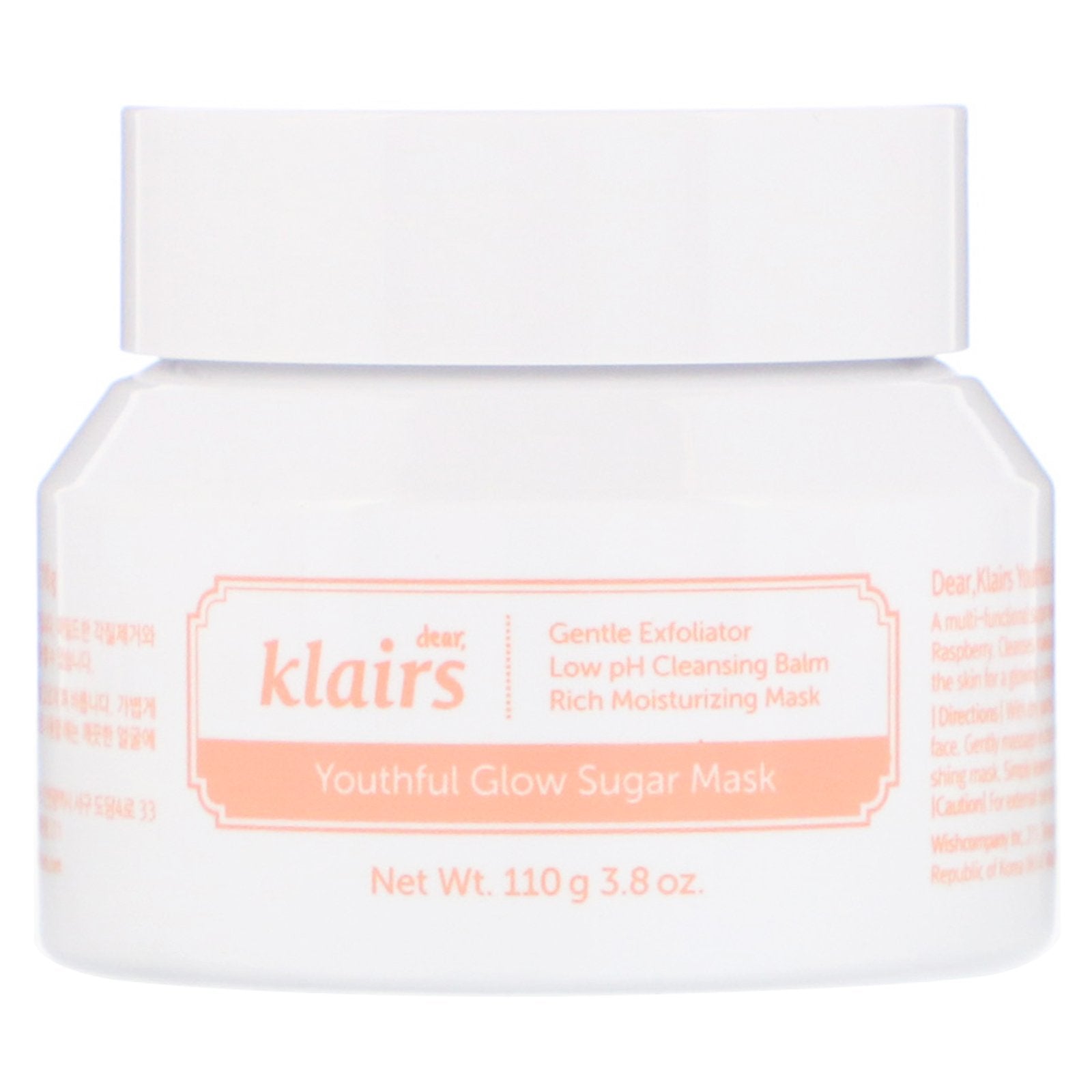 Dear, Klairs, Youthful Glow Sugar Mask, 3.8 oz (110 g)