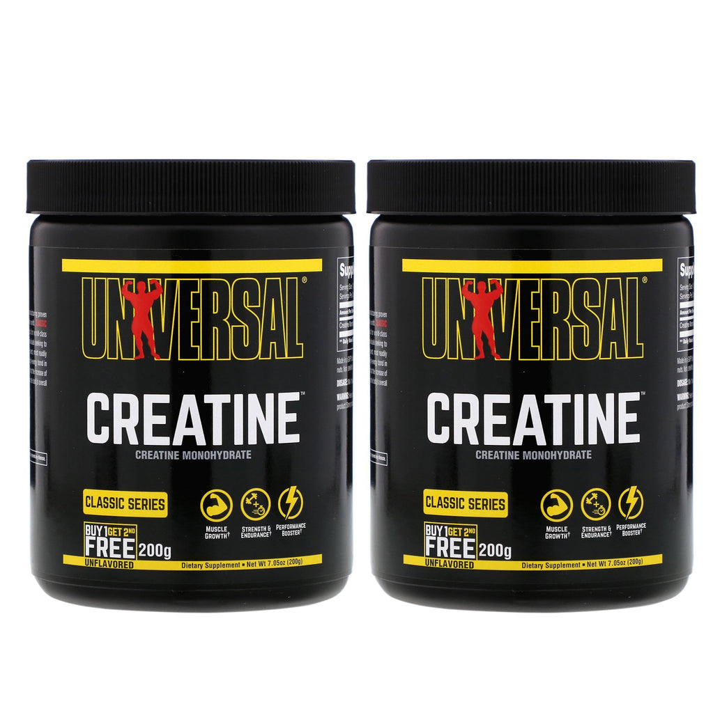 Universal Nutrition, Creatine, Unflavored, 2 Bottles, 200 g Each