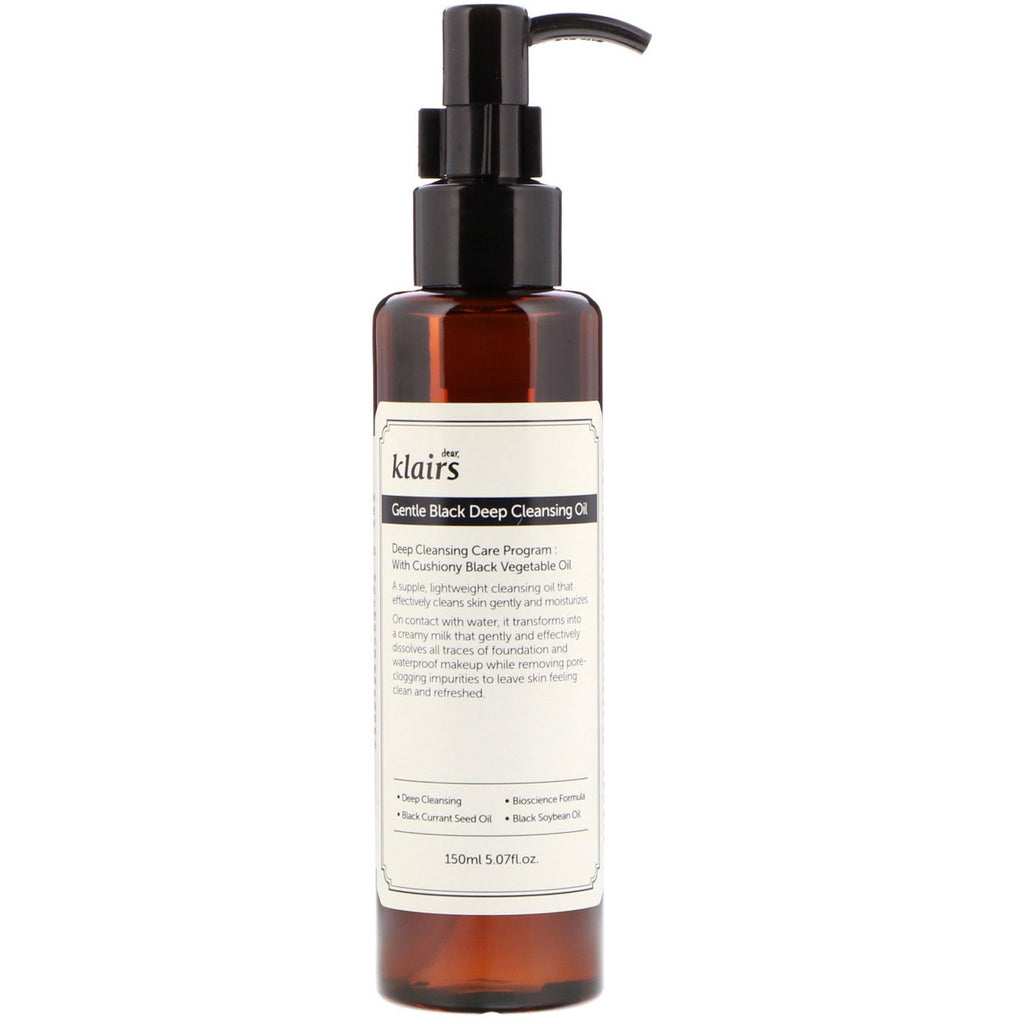 Dear, Klairs, Gentle Black Deep Cleansing Oil, 5.07 fl oz (150 ml)