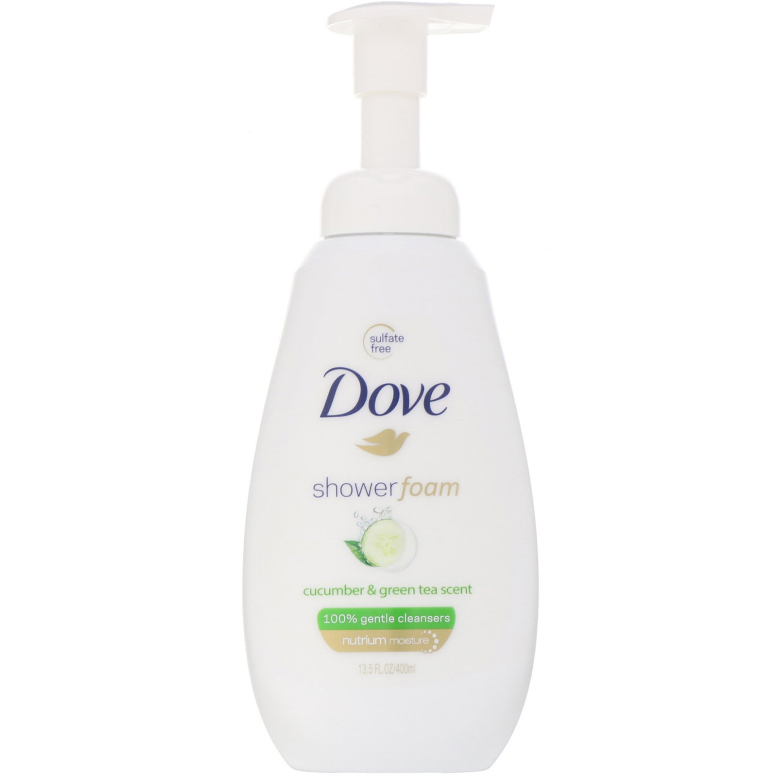 Dove, Shower Foam, Cucumber & Green Tea, 13.5 fl oz (400 ml)