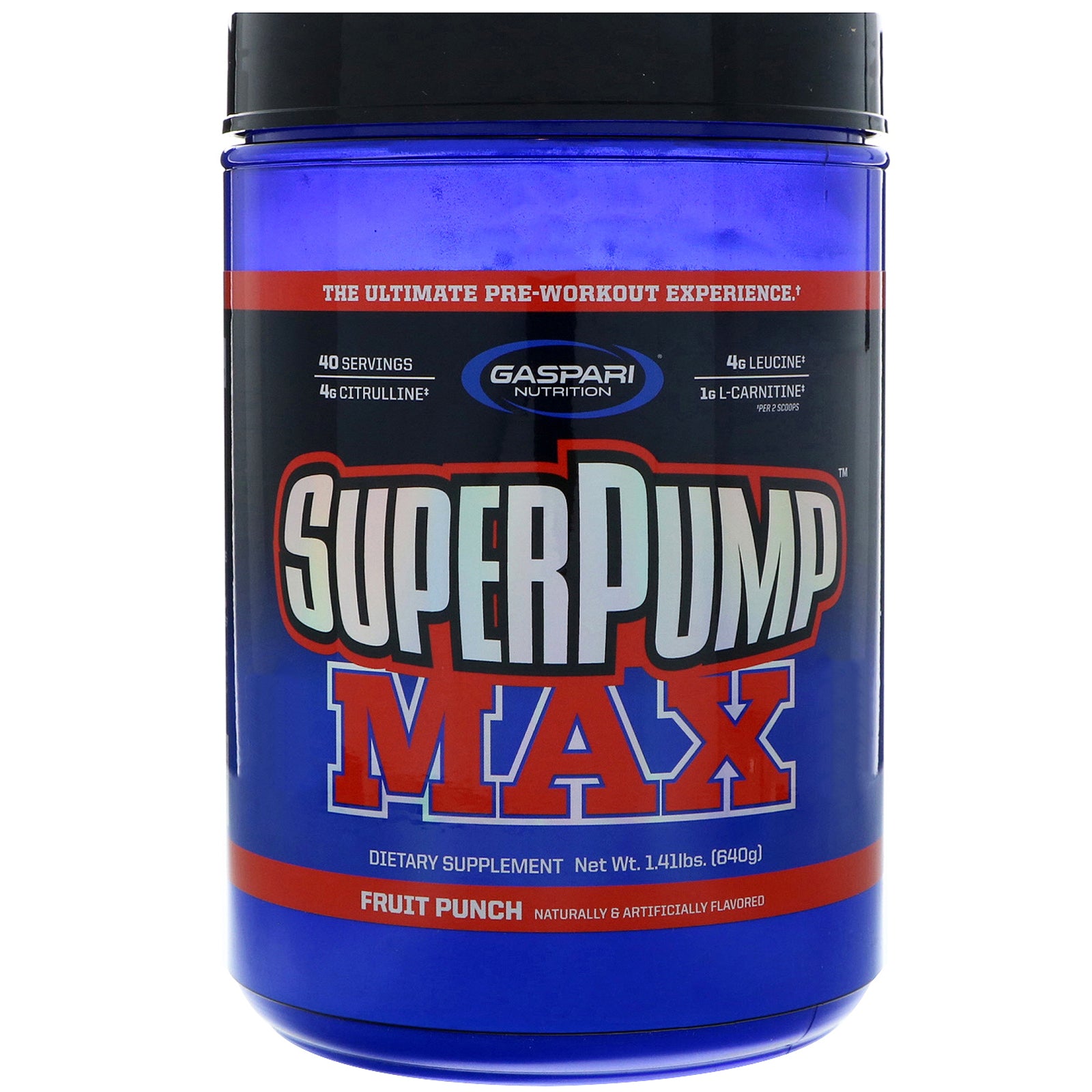 Gaspari Nutrition, SuperPump Max, Fruit Punch, 1.41 lbs (640 g)