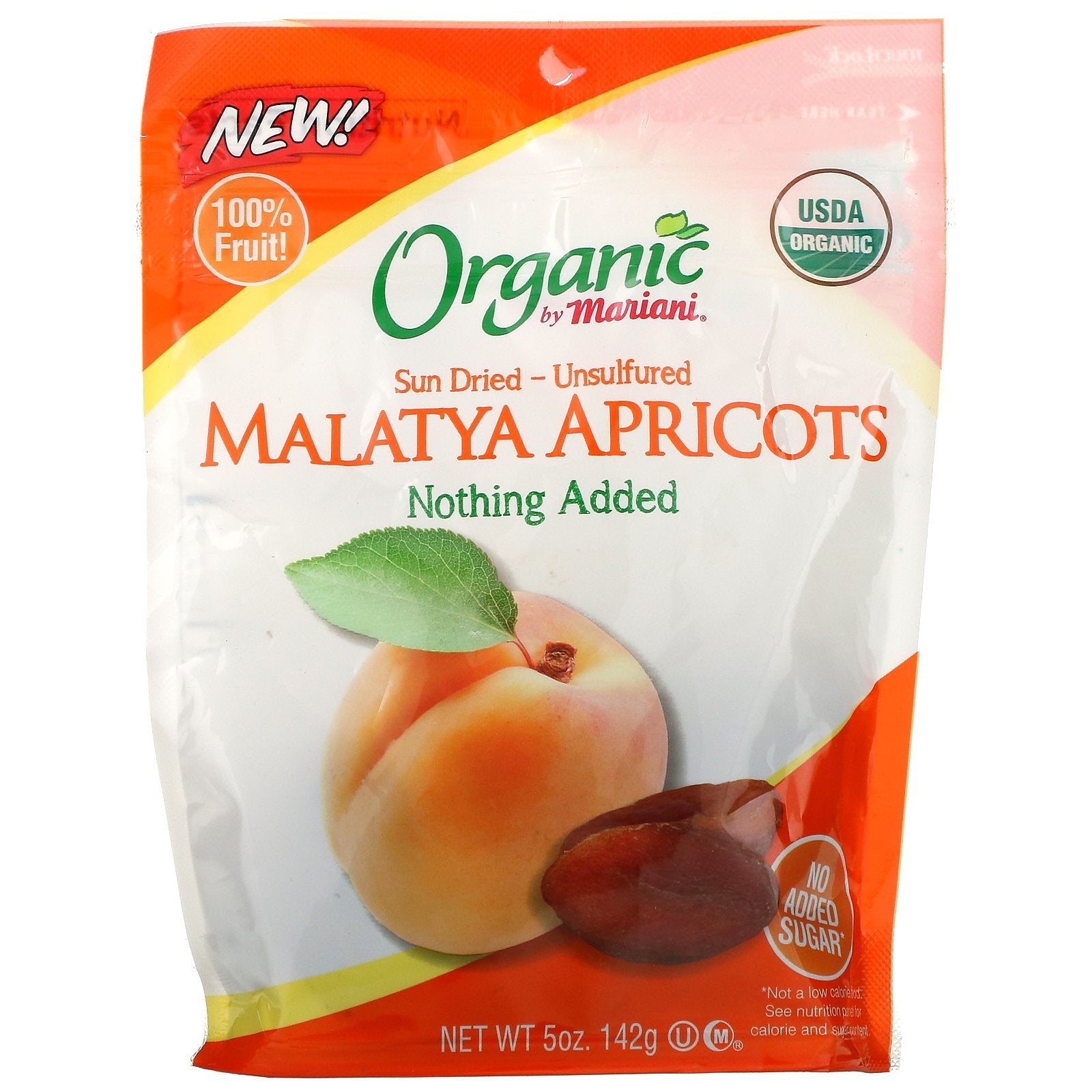 Mariani Dried Fruit, Organic Sun Dried - Unsulfured, Malatya Apricots,  5 oz ( 142 g)