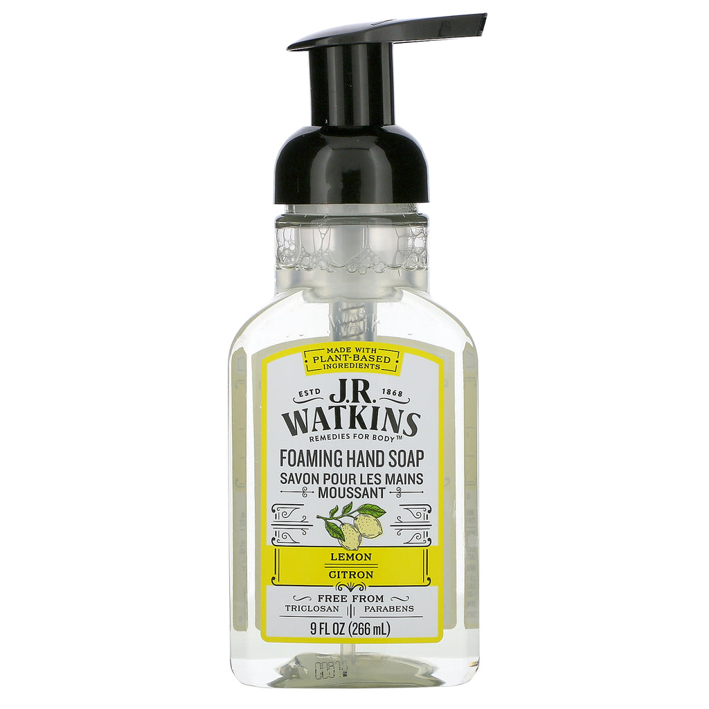 J R Watkins, Foaming Hand Soap, Lemon, 9 fl oz (266 ml)