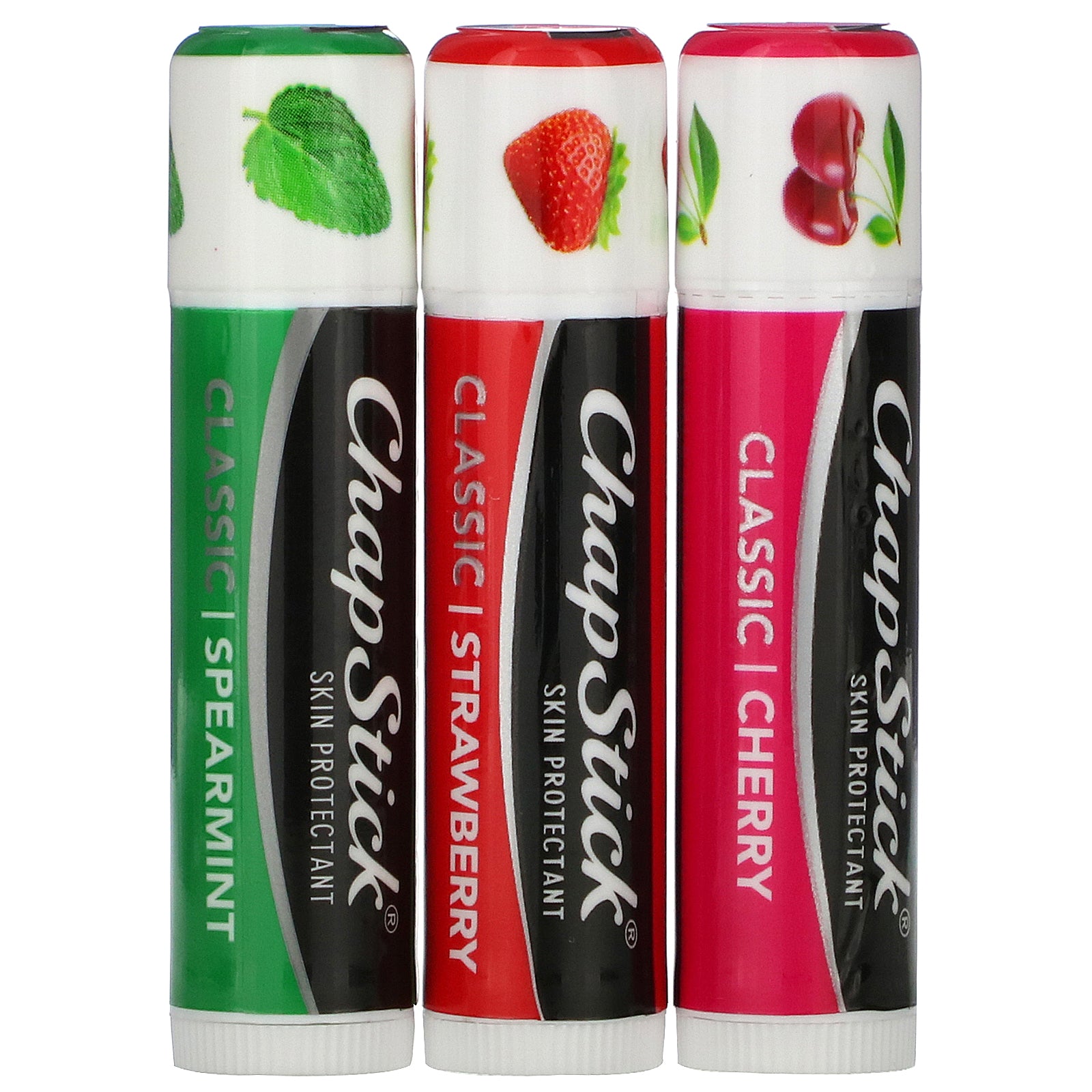 Chapstick, Lip Care Skin Protectant, Classic Collection, 3 Sticks, 0.15 oz (4 g) Each