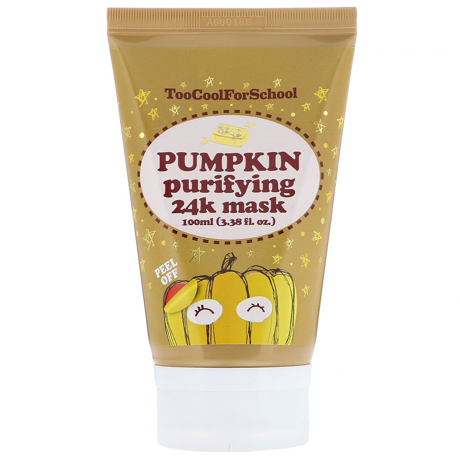 Too Cool for School, Pumpkin Purifying 24K Mask, 3.38 fl oz (100 ml)