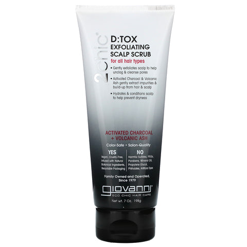 Giovanni, 2chic, D:Tox Daily Exfoliating Scalp Scrub,  7 fl oz (198 ml)