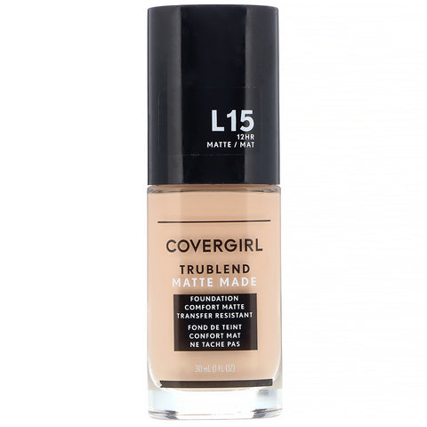 Covergirl, Trublend, Matte Made Foundation, L15 Porcelain, 1 fl oz (30 ml)