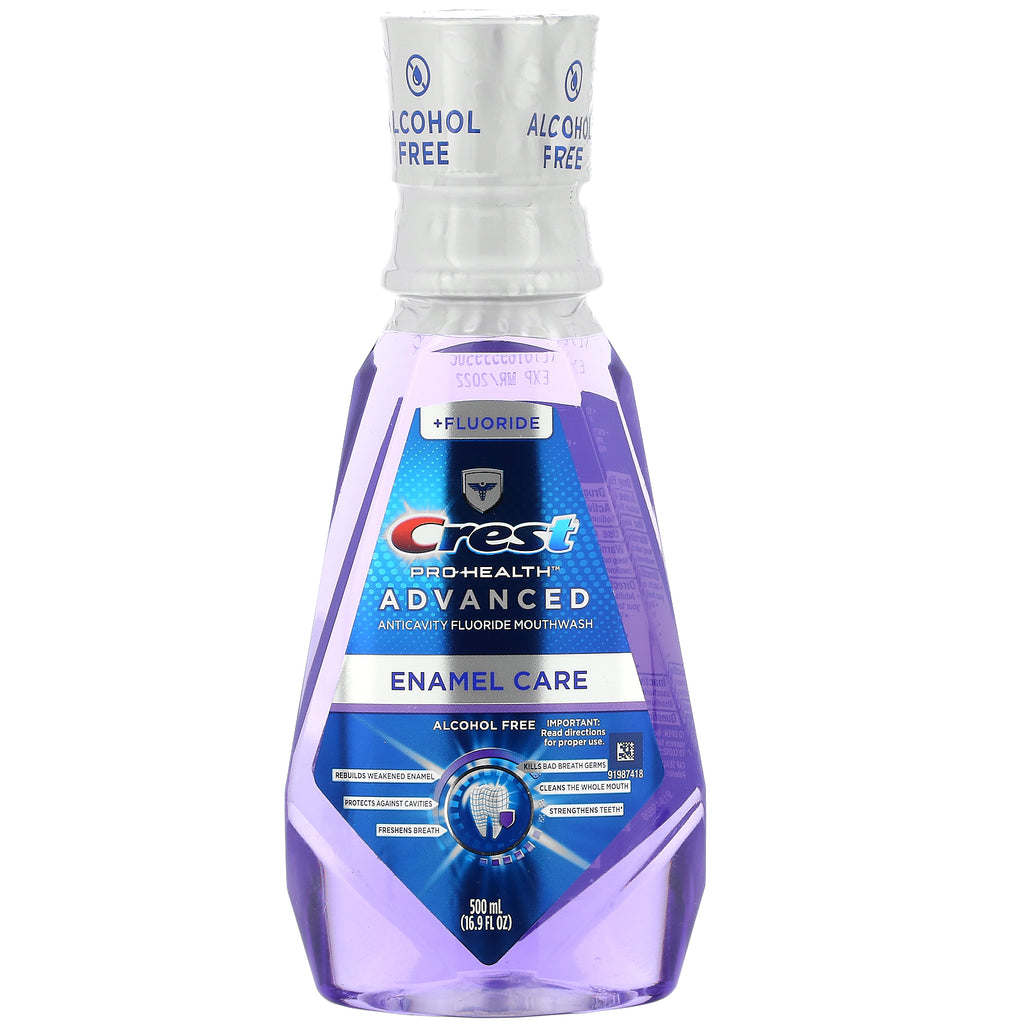 Crest, Pro Health Advanced, Enamel Care Mouthwash, +Fluoride, Alcohol Free, 16.9 fl oz (500 ml)