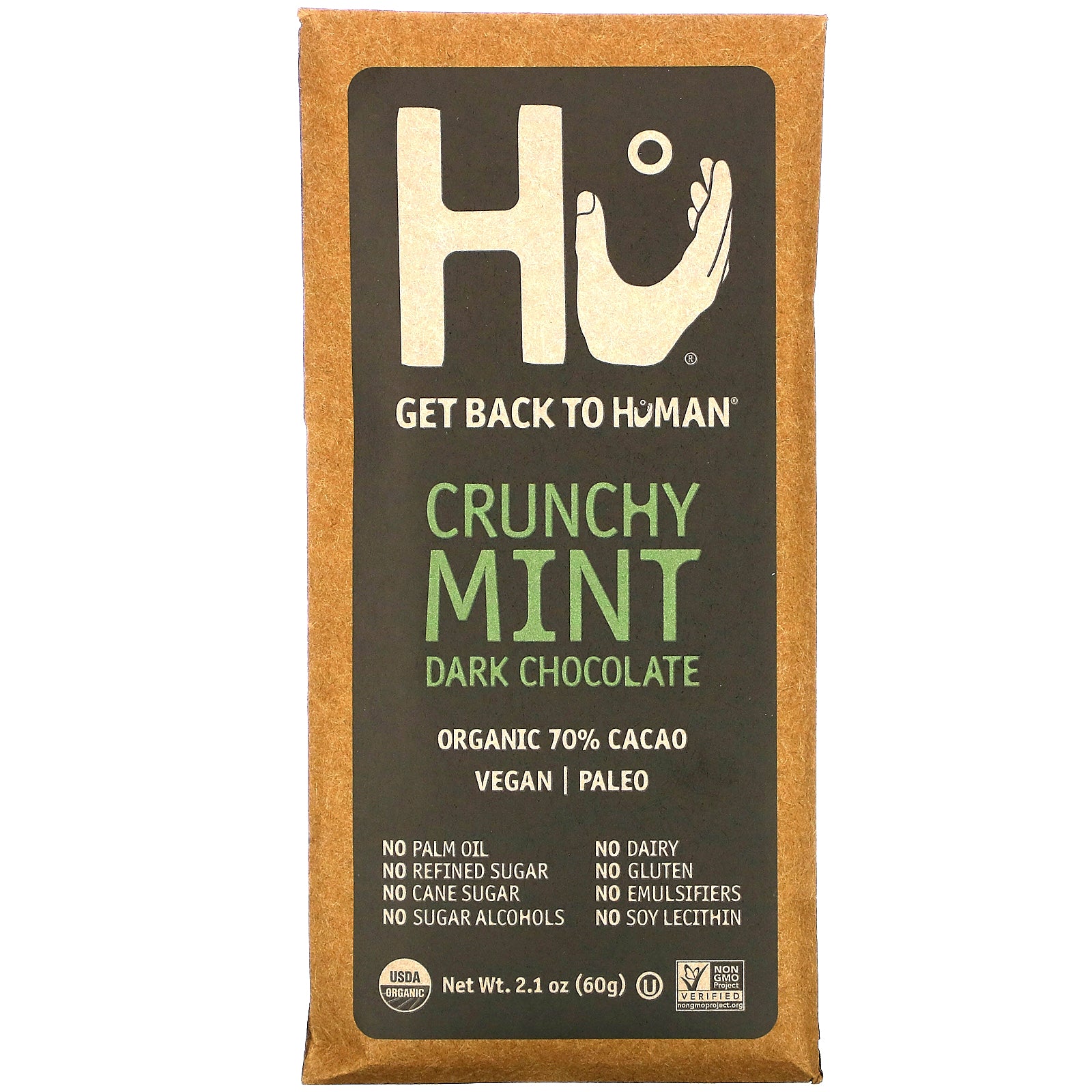 Hu, Crunchy Mint Dark Chocolate, 2.1 oz (60 g)