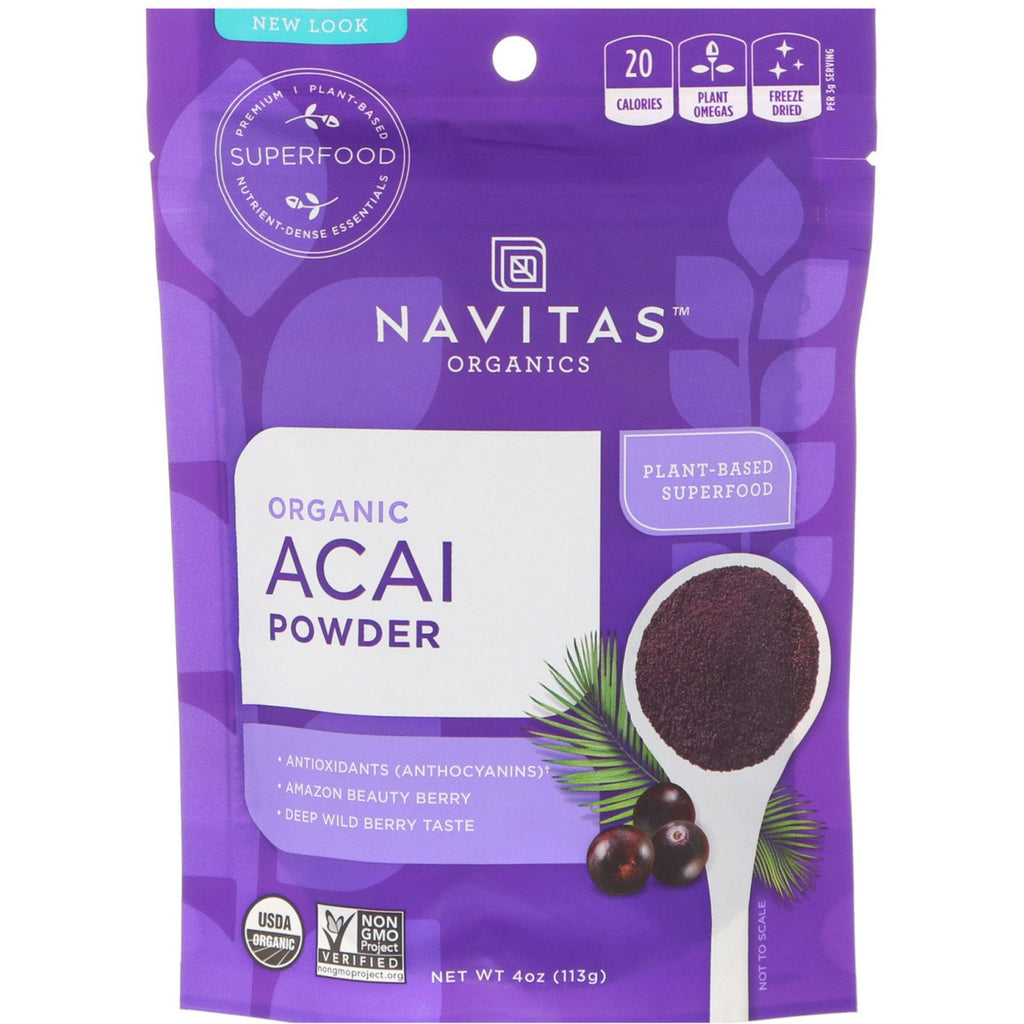 Navitas Organics, Organic Acai Powder, 4 oz (113 g)