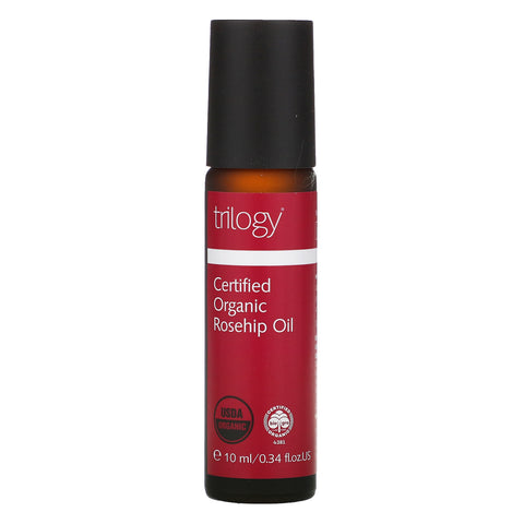 Trilogy, Certified Organic Rosehip Oil, Roller Ball, 0.34 fl oz (10 ml)