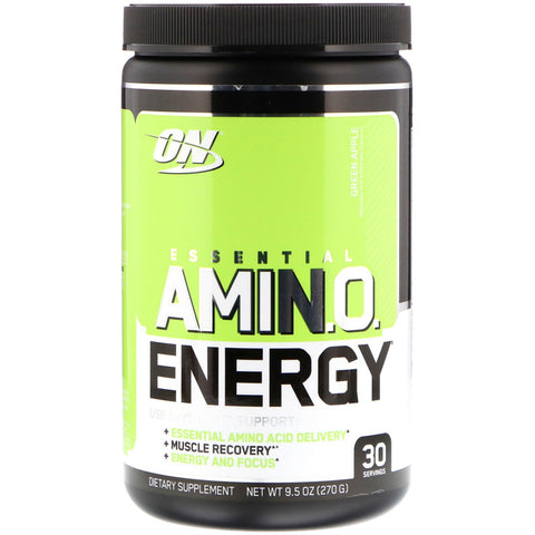 Optimum Nutrition, ESSENTIAL AMIN.O. ENERGY, Green Apple, 9.5 oz (270 g)