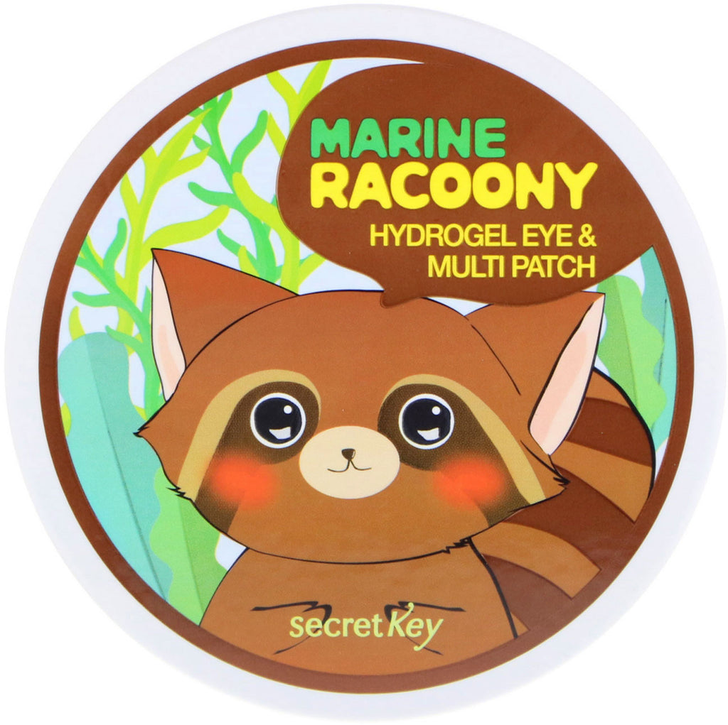 Secret Key, Marine Racoony Hydrogel Eye & Multipatch, 60 Patches