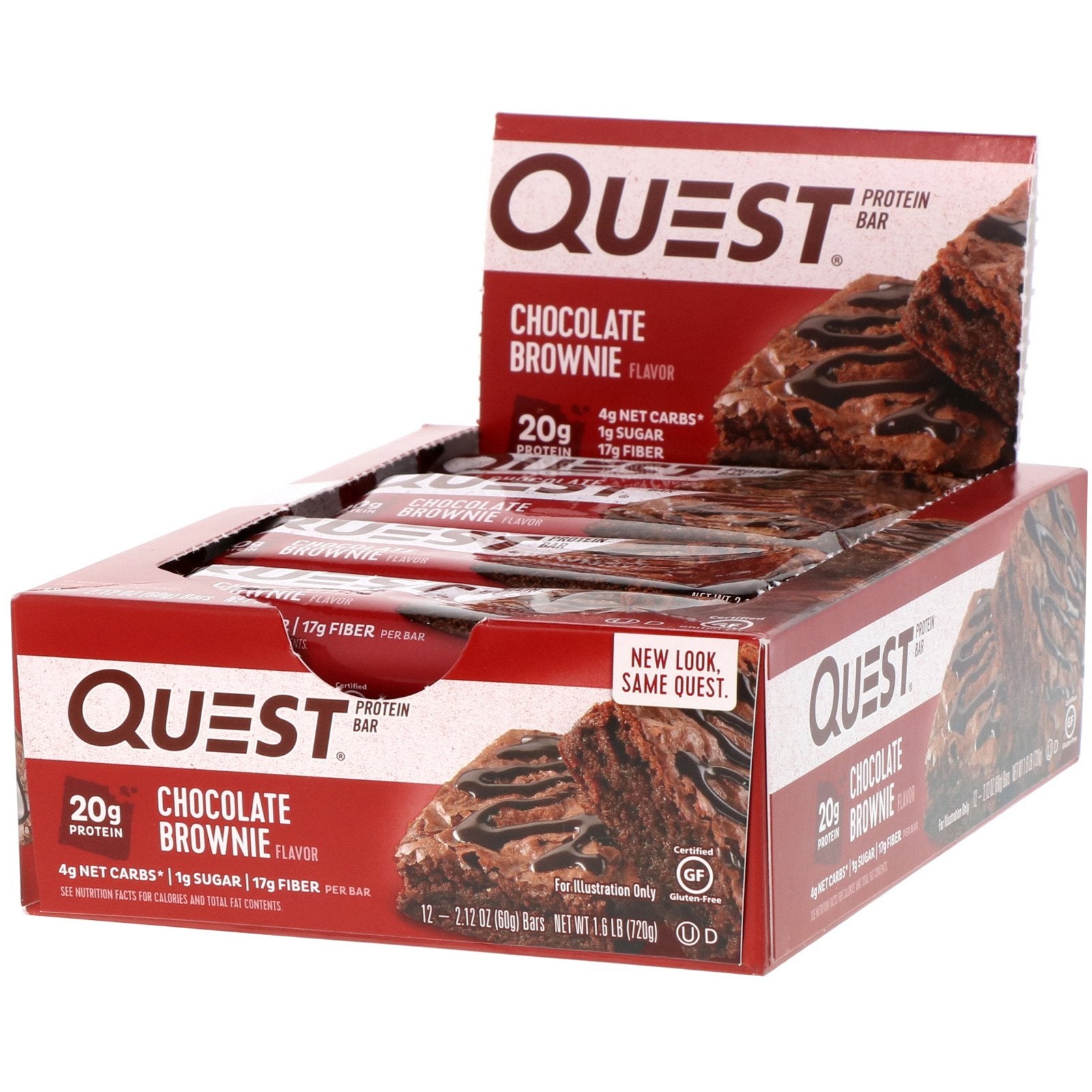 Quest Nutrition, Protein Bar, Chocolate Brownie, 12 Bars, 2.12 oz (60 g) Each