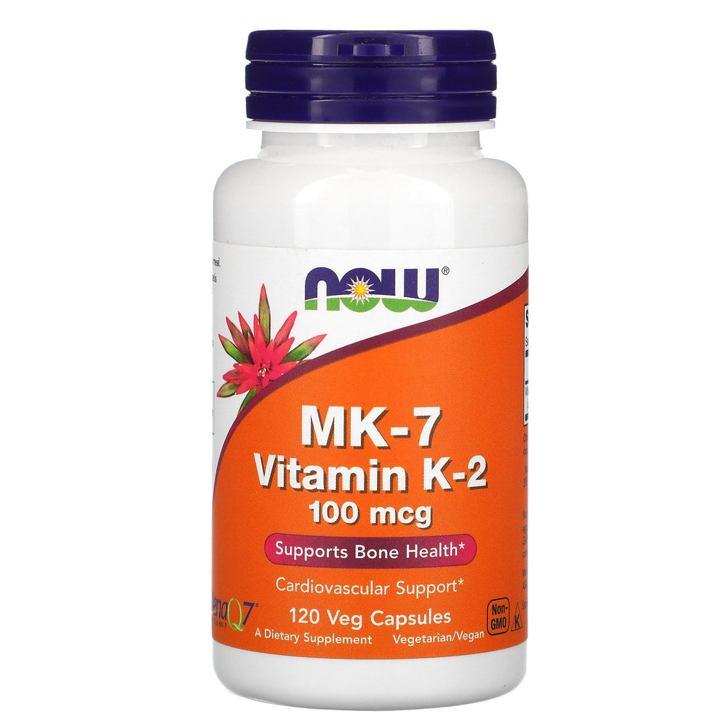 Now Foods, MK-7 Vitamin K-2 , 100 mcg, 120 Veg Capsules