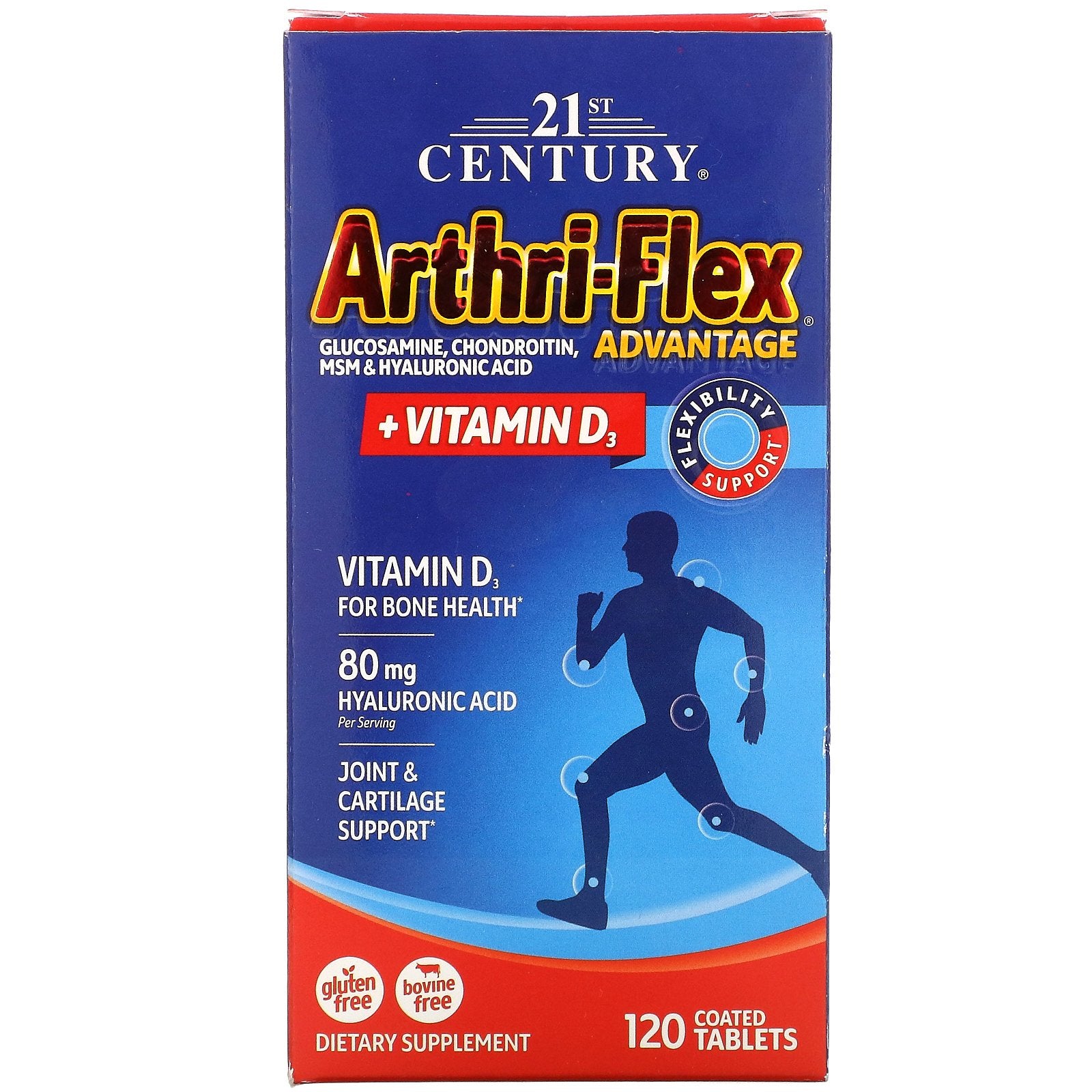 21st Century, Arthri-Flex Advantage + Vitamin D3, 120 Coated Tablets