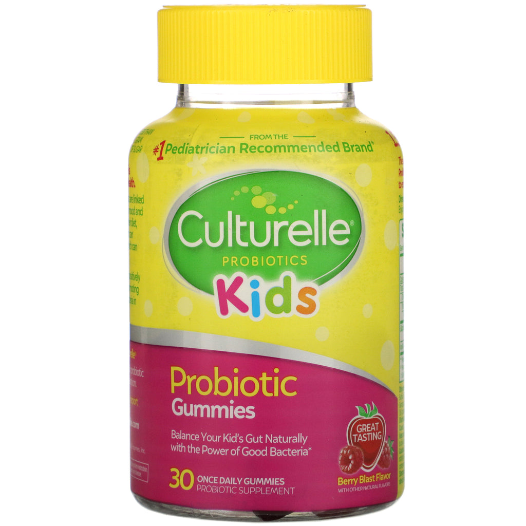 Culturelle, Kids, Probiotic Gummies, Berry Blast Flavor, 30 Once Daily Gummies