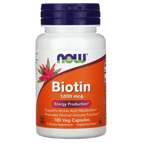 Now Foods, Biotin, 1,000 mcg, 100 Veg Capsules