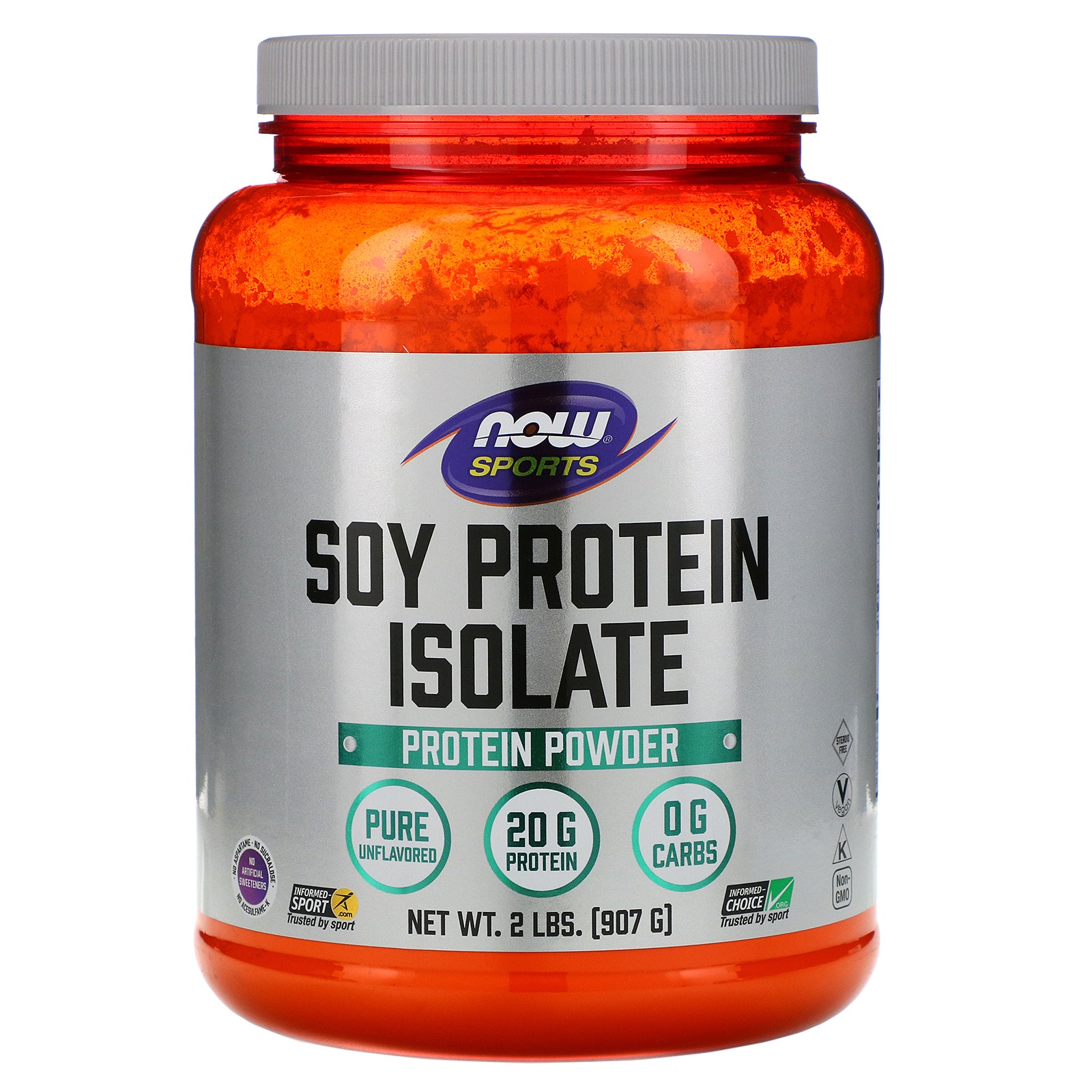 Now Foods, Sports, Soy Protein Isolate, Natural Unflavored, 2 lbs (907 g)