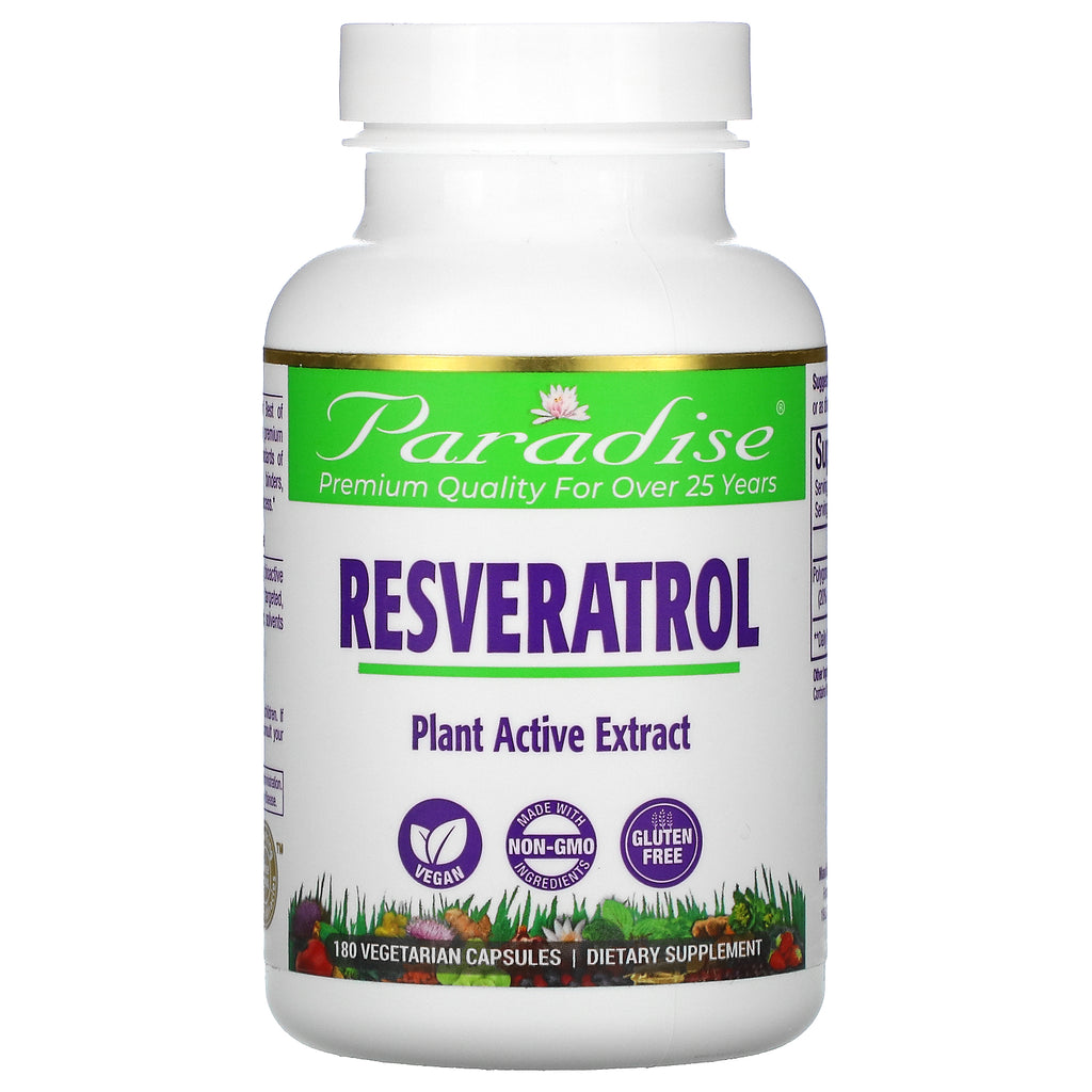 Paradise Herbs, Resveratrol, 180 Vegetarian Capsules