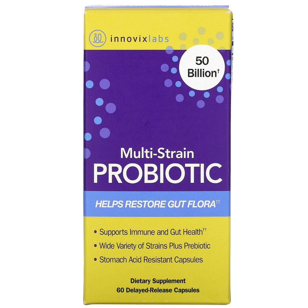 InnovixLabs, Multi-Strain Probiotic, 50 Billion, 60 Delayed-Release Capsules