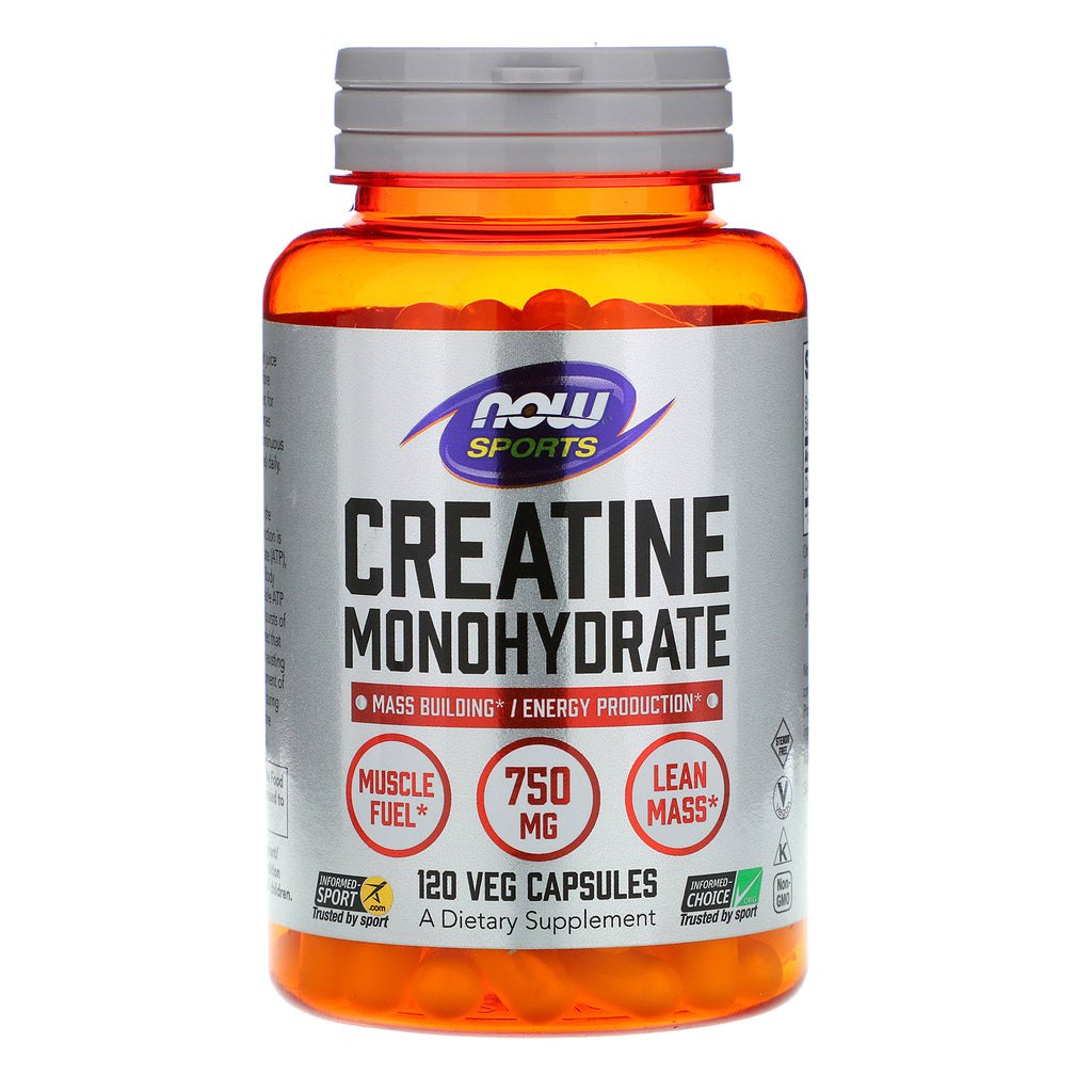 Now Foods, Sports, Creatine Monohydrate, 750 mg, 120 Veg Capsules