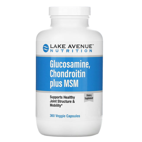 Lake Avenue Nutrition, Glucosamine, Chondroitin plus MSM, 360 Veggie Capsules