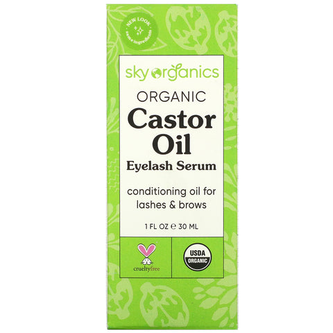 Sky Organics, Organic Castor Oil, Eyelash Serum, 1 fl oz (30 ml)