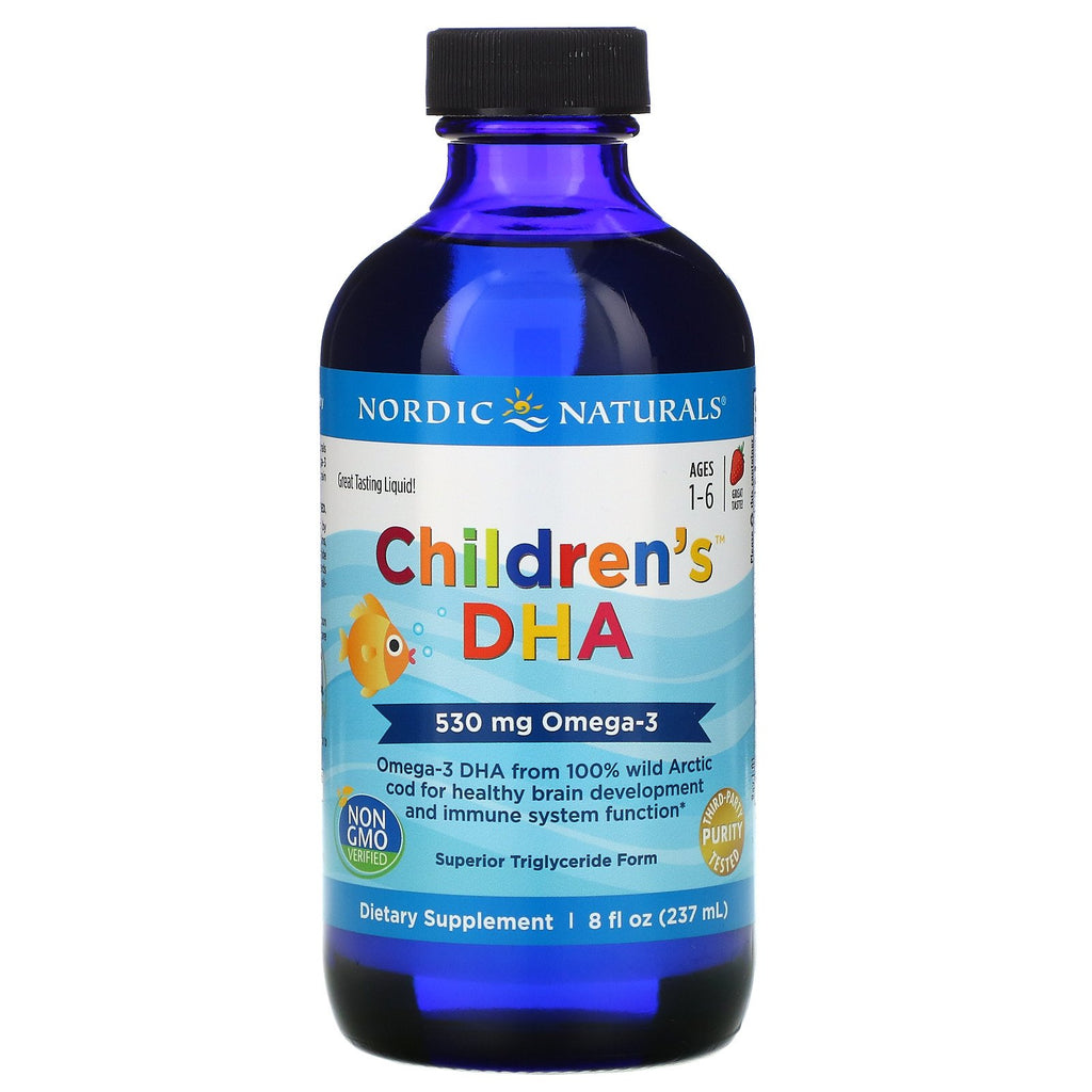 Nordic Naturals, Children's DHA, Ages 1-6, Strawberry, 530 mg, 8 fl oz (237 ml)