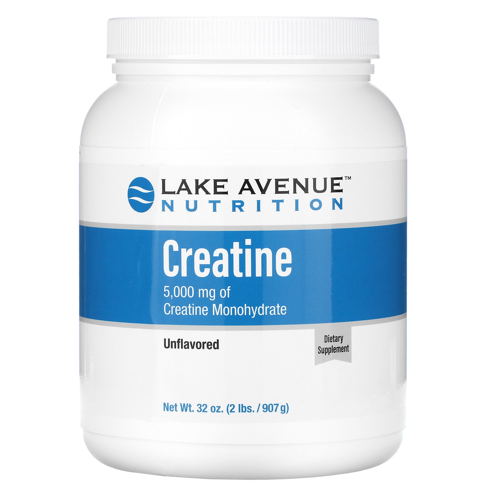 Lake Avenue Nutrition, Creatine Powder, Unflavored, 5,000 mg, 32 oz (907 g)