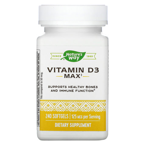 Nature's Way, Vitamin D3, 125 mcg, 240 Softgels