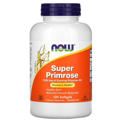 Now Foods, Super Primrose, Evening Primrose Oil, 1300 mg, 120 Softgels