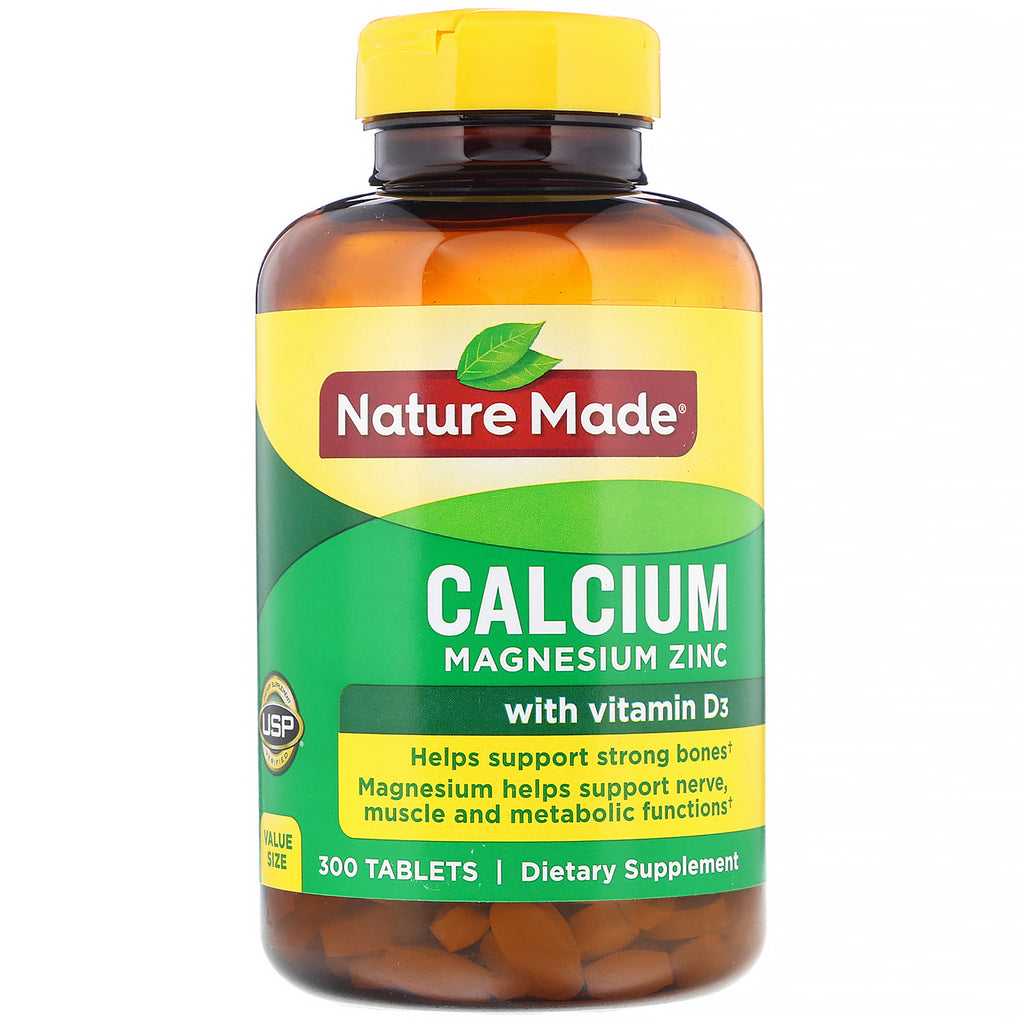 Nature Made, Calcium Magnesium Zinc with Vitamin D3, 300 Tablets