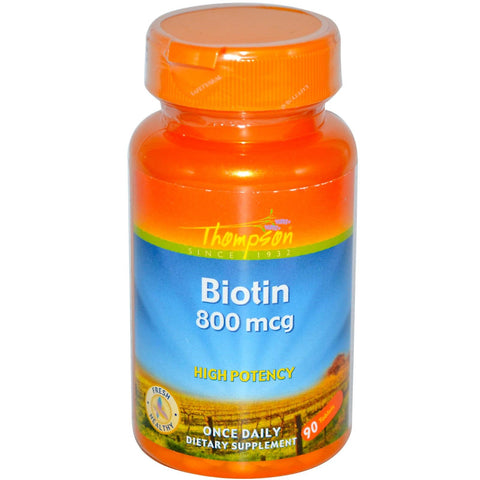 Thompson, Biotin, 800 mcg, 90 Tablets