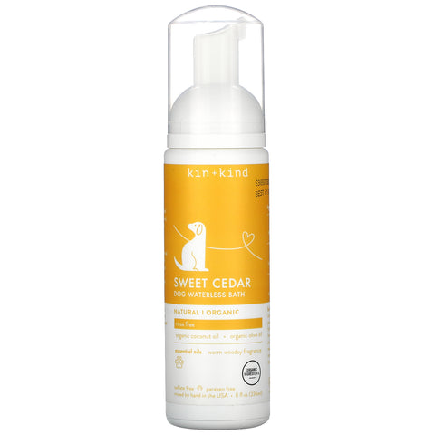 Kin+Kind, Sweet Cedar, Dog Waterless Bath, 8 fl oz (236 ml)