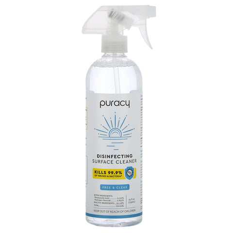 Puracy, Disinfectant Surface Cleaner, Free & Clear, 25 fl oz (739 ml)