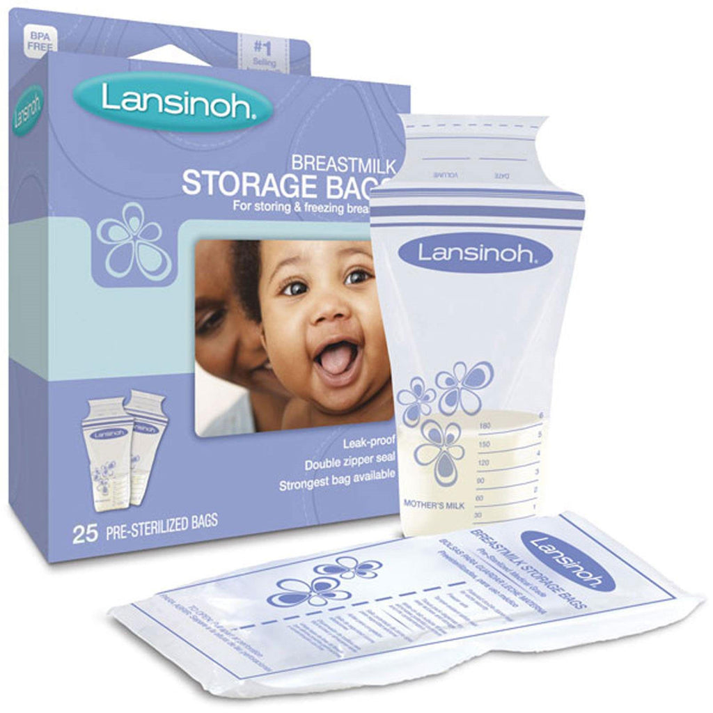 Lansinoh, Breastmilk Storage Bags, 25 Pre-Sterilized Bags