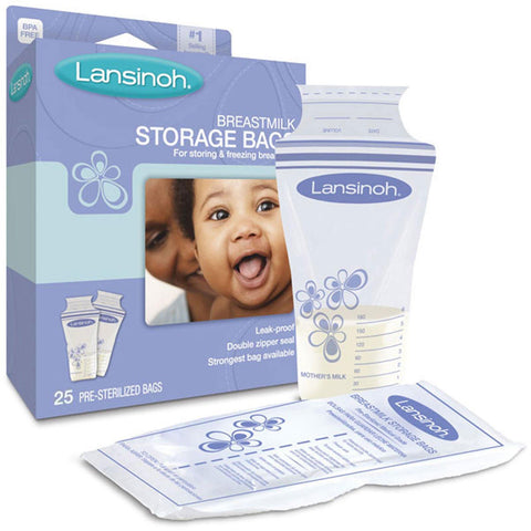 Lansinoh, Breastmilk Storage Bags, 25 Pre-Sterilized Bags