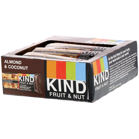 KIND Bars, Fruit & Nut Bar, Almond & Coconut, 12 Bars, 1.4 oz (40 g) Each