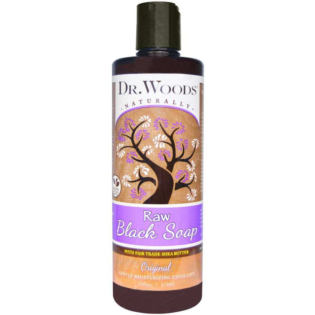 Dr. Woods, Raw Black Soap with Fair Trade Shea Butter, Original, 16 fl oz (473 ml)