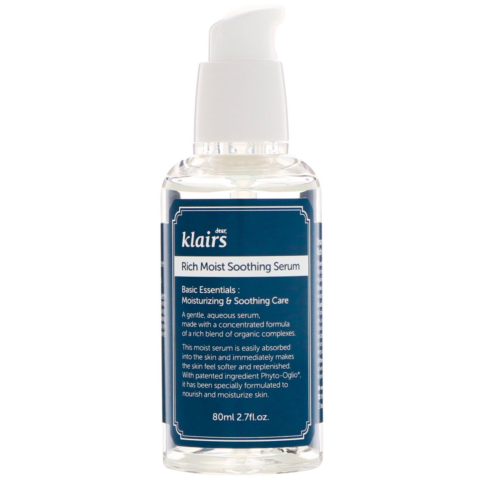 Dear, Klairs, Rich Moist Soothing Serum, 2.7 fl oz (80 ml)