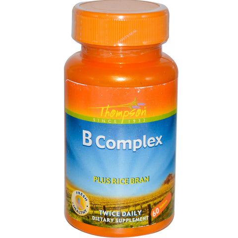 Thompson, B Complex, Plus Rice Bran, 60 Tablets