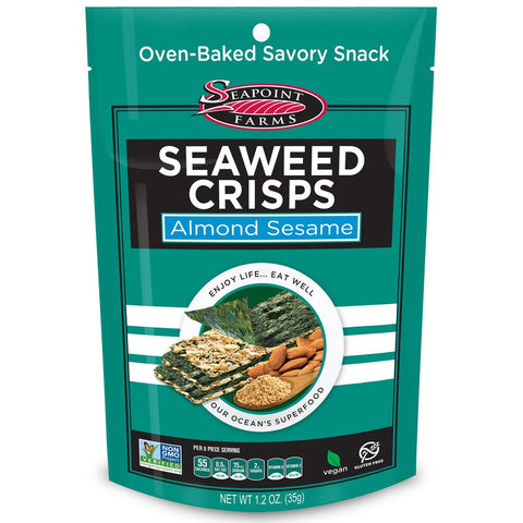 Seapoint Farms, Seaweed Crisps, Almond Sesame, 1.2 oz (35 g)