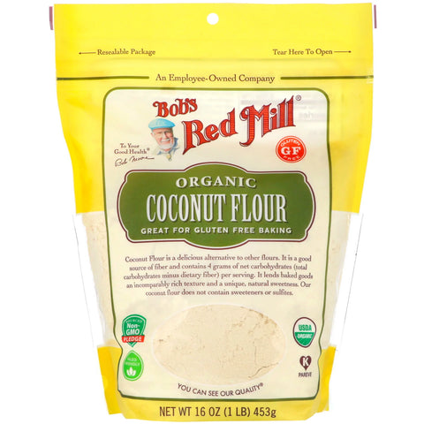 Bob's Red Mill, Organic Coconut Flour, Gluten Free, 16 oz (453 g)