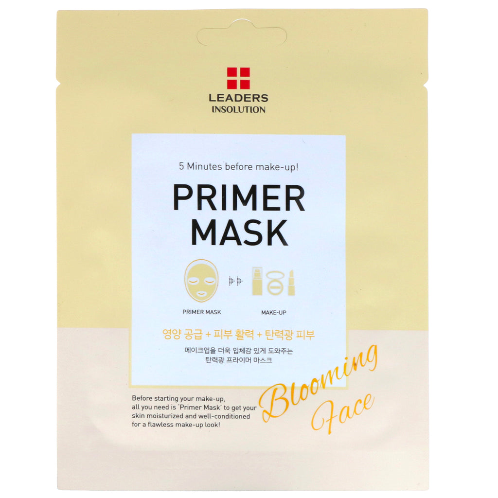 Leaders, Primer Mask, Blooming Face, 1 Sheet, 0.84 fl oz (25 ml)