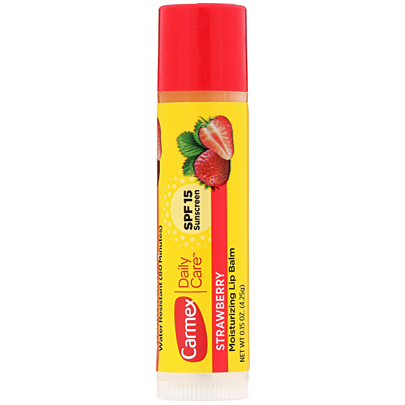 Carmex, Daily Care, Moisturizing Lip Balm, Strawberry, SPF 15, .15 oz (4.25 g)