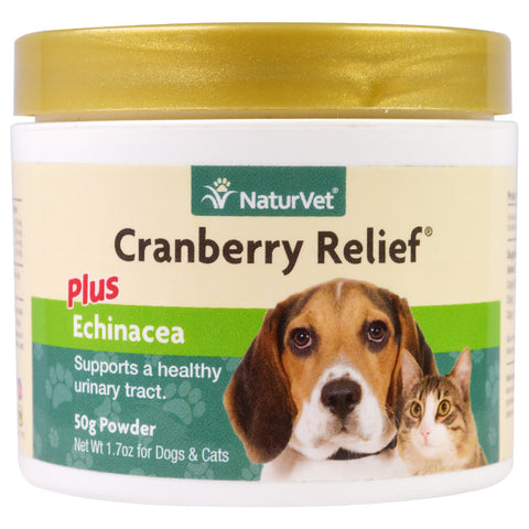 NaturVet, Cranberry Relief Plus Echinacea, For Dogs & Cats, 1.7 oz (50 g) Powder