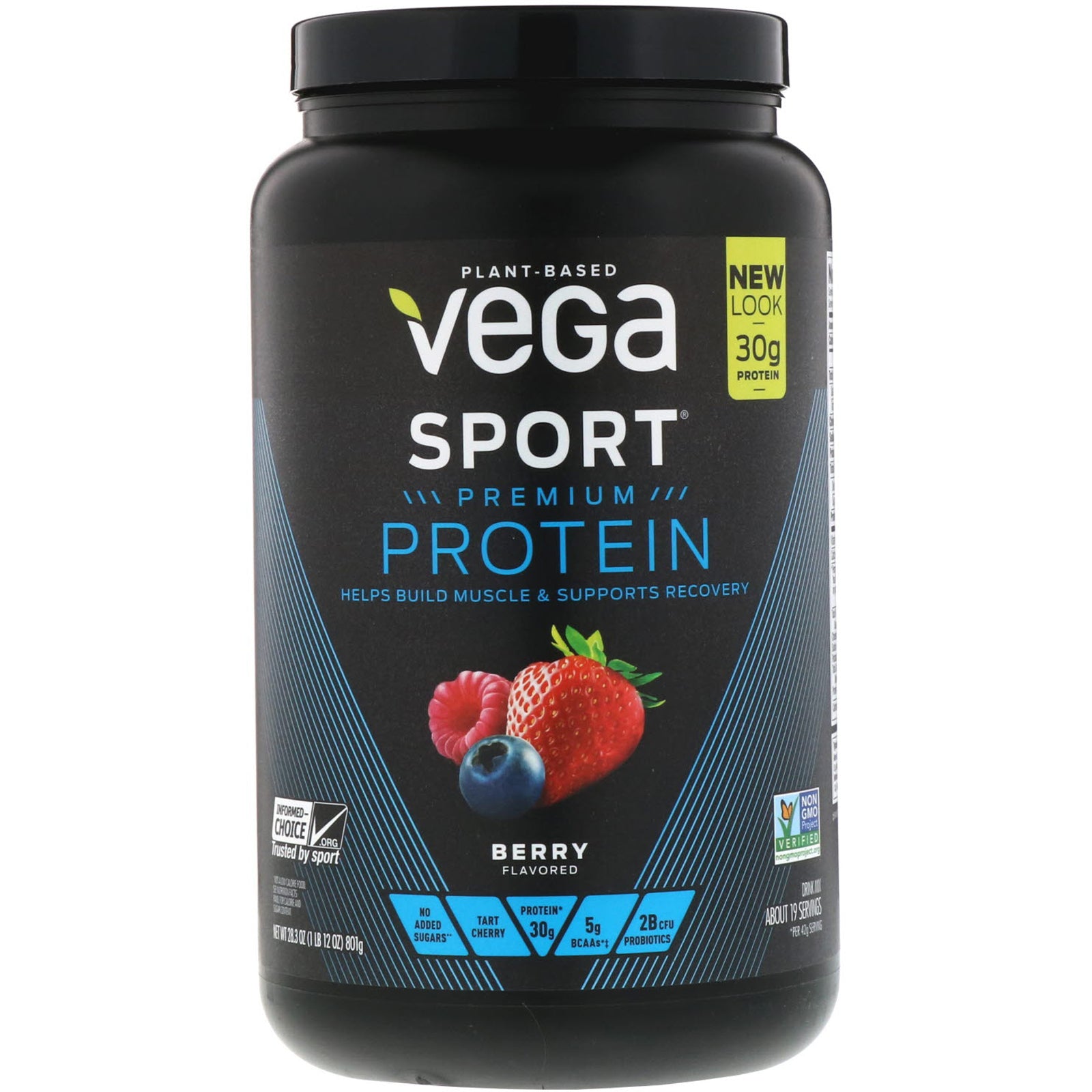 Vega, Sport, Premium Protein, Berry, 28.3 oz (801 g)