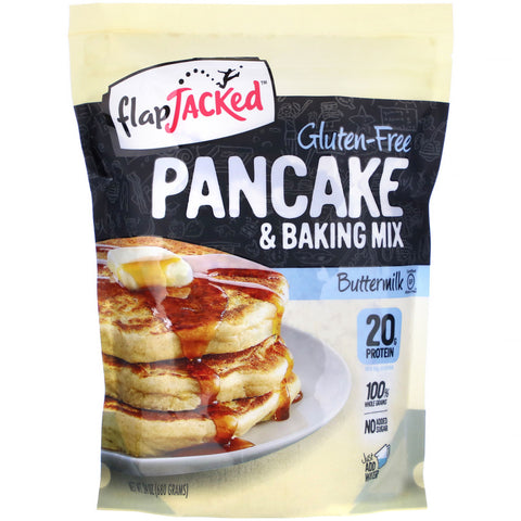 FlapJacked, Pancake and Baking Mix, Gluten-Free, Buttermilk, 24 oz (680 g)